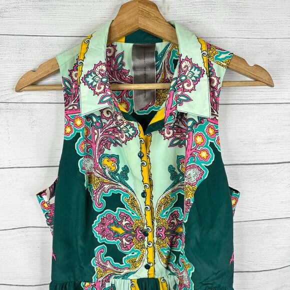 Moon Collection Womens size Large Paisley Print Sleeveless Dress - Picture 3 of 9